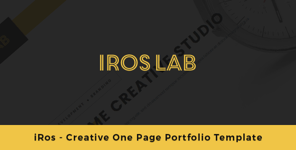 iRos – Creative One Page Portfolio Template