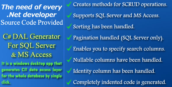 C# DAL Generator - Source Code