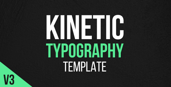 Kinetic Typography Template kinetic typography after effects template videohive
