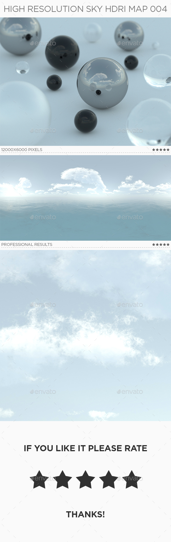 High Resolution sky HDRi Map 004 - 3DOcean Item for Sale