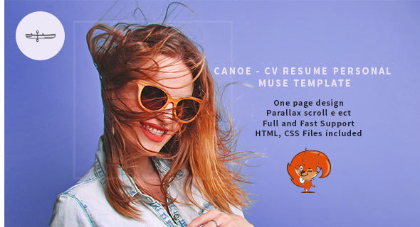 Canoe - CV Resume Personal Muse Template