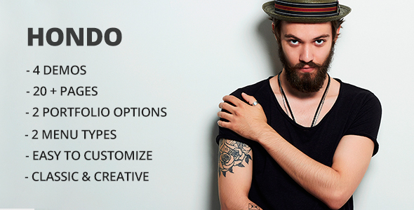Hondo - Multipurpose Personal Portfolio / CV / Resume Template