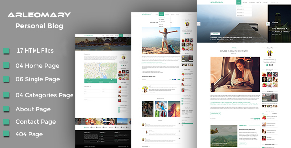 Arleomary - Responsive Travel/Lifestyle Blog - HTML Template