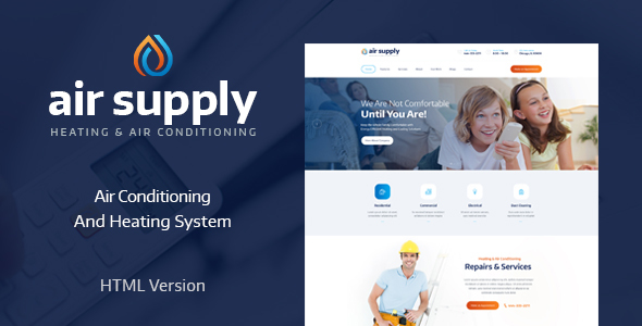 Air Conditioning And Heating Services Site Template Theme For U Heating And Air Conditioning Website Templates