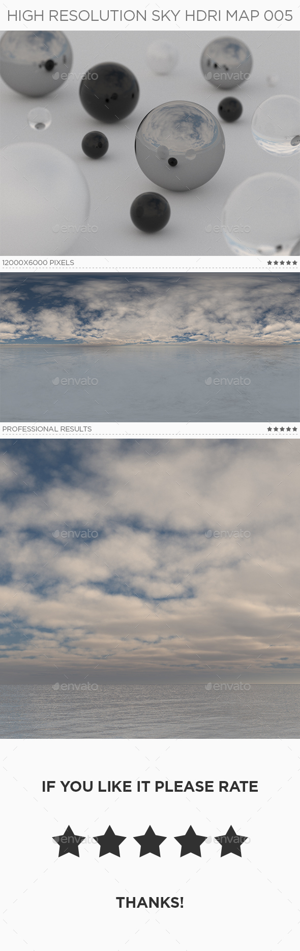 High Resolution Sky HDRi Map 005 - 3DOcean Item for Sale