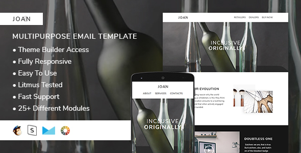 Joan – Responsive Email + StampReady Builder