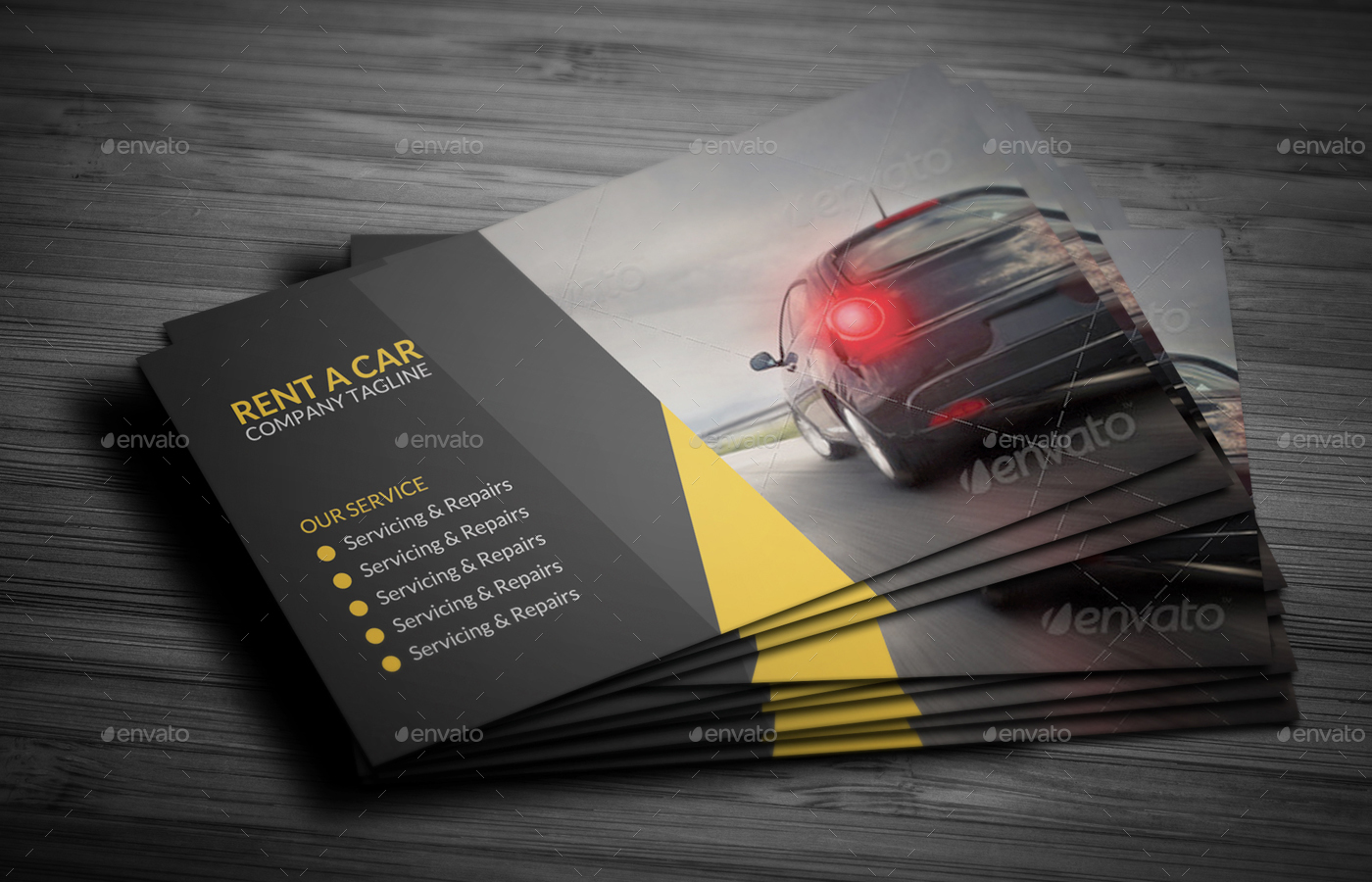 Rent A Car Business Card Bundle by vejakakstudio 