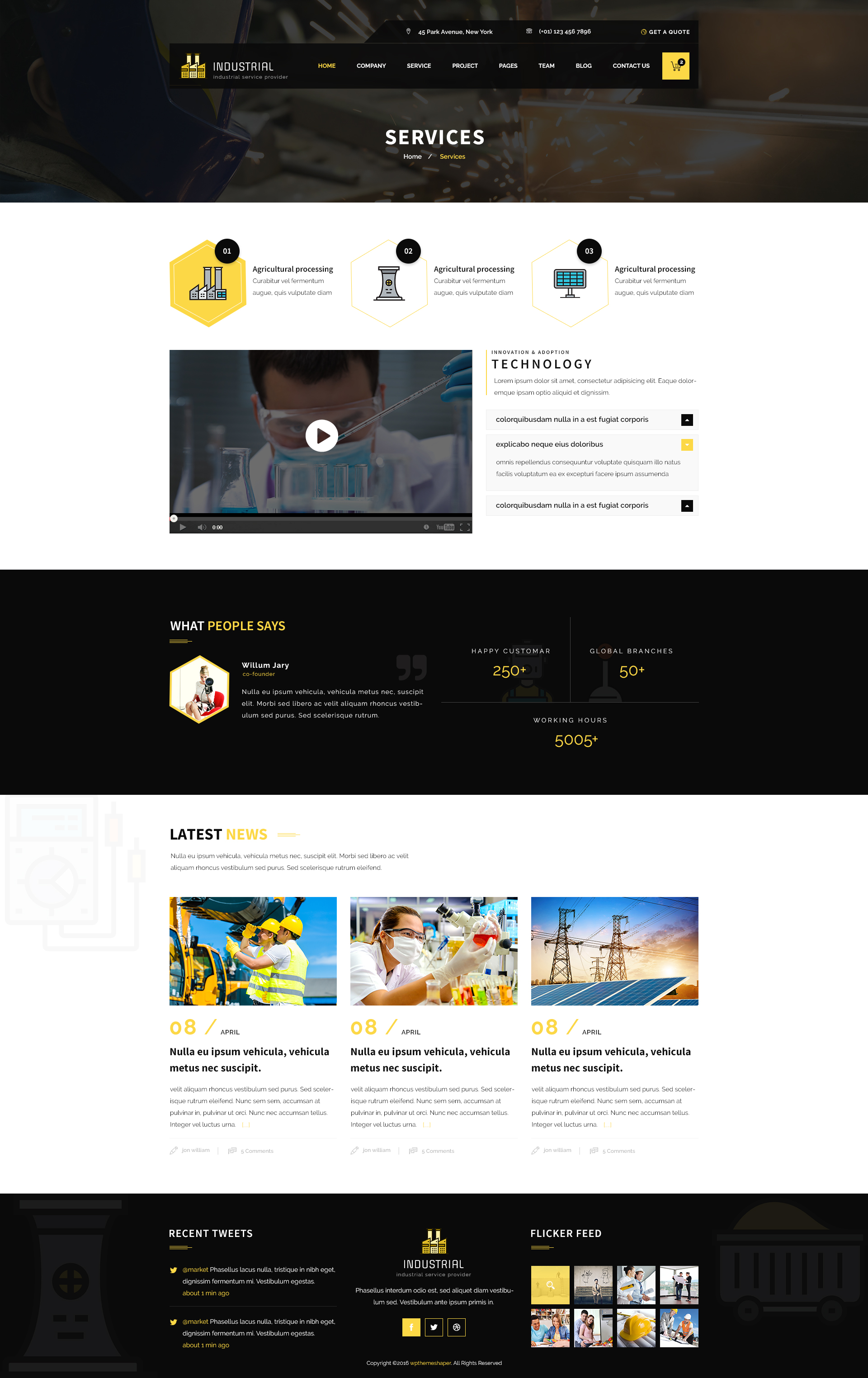 photoshop into html pages convert themes wpthemeshaper  Industry Template  Business PSD Industrial & by