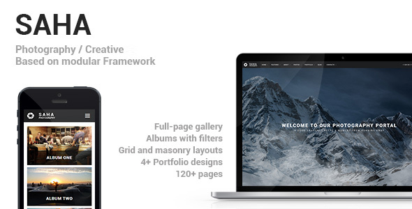 Saha - Photography / Creative Portfolio Template