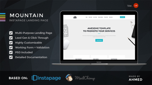 Mountain - Marketing Instapage Template