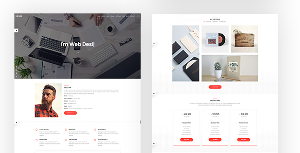 R. Giggs Onepage Vcard Html Template