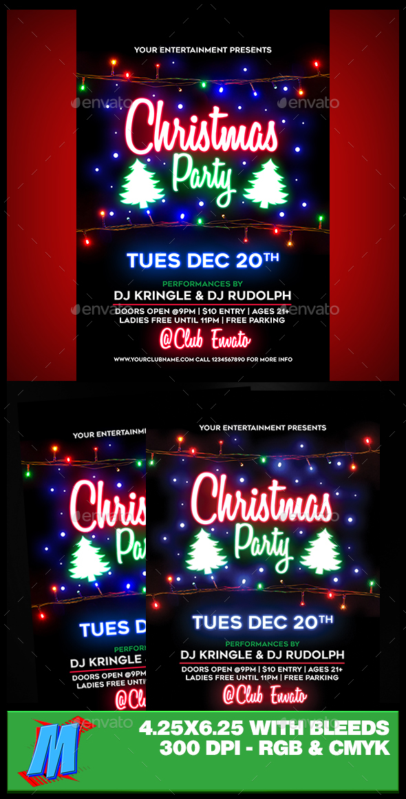 Christmas Party Flyer Template