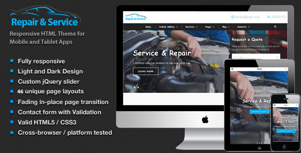 Repair & Service Car - Theme for Mechanic Workshops, Auto Repair and Cars