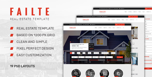 Failte — Sale/Rent Real Estate PSD Template