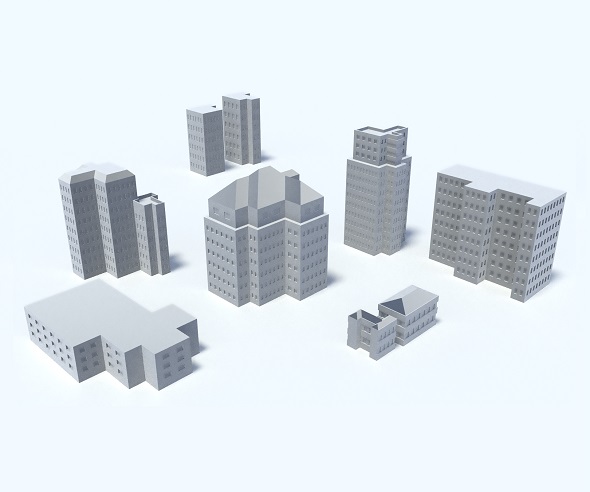 3DOcean 9 Buildings Skyscrapers Set 19238756 3DOcean 9 Buildings Skyscrapers Set 19238756