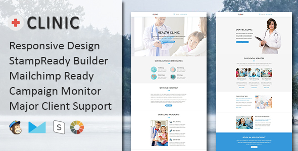 CLINIC - Multipurpose Responsive Email Template with Stampready Builder