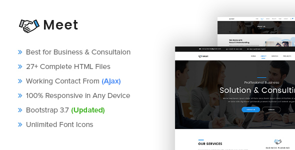 Meet - Business and Consultation Responsive Template