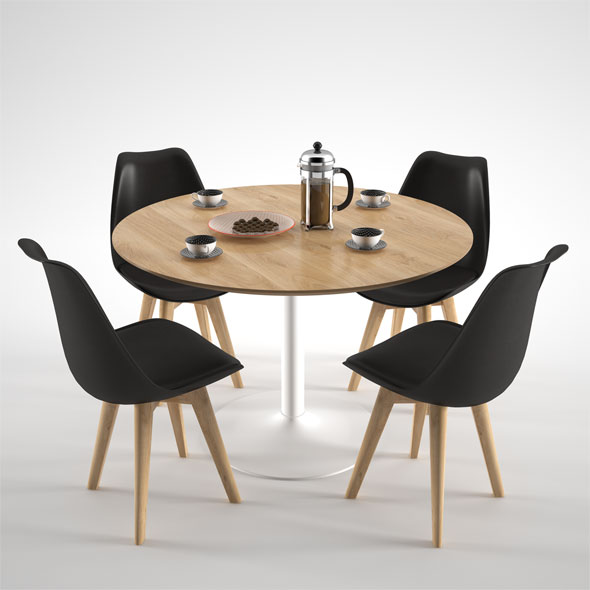 Habitat Lance Dining Table - 3DOcean Item for Sale