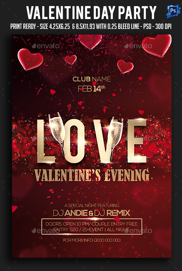 Valentine Day Party Flyer