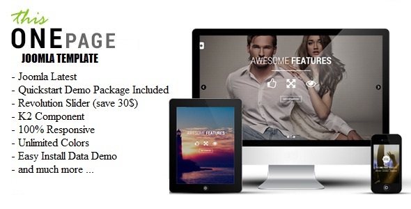 This One - One Page Responsive Joomla Template