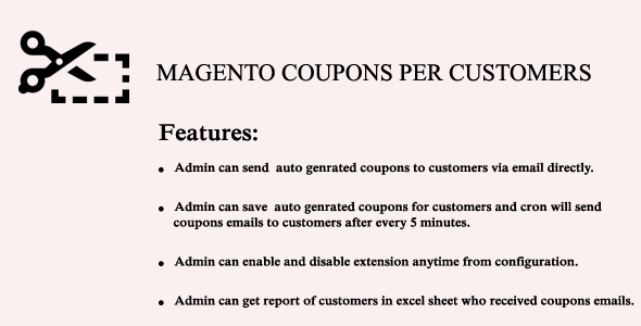 Magento Coupon Per Customer