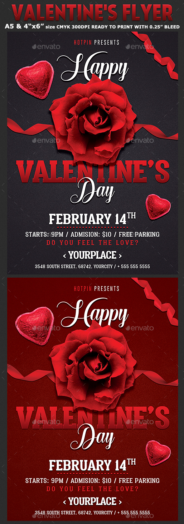 Valentines Day Psd Flyer Template