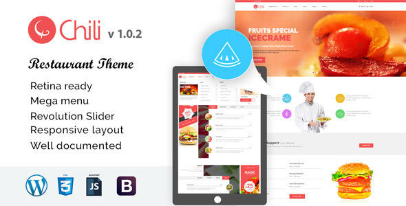 RedChili - WordPress Restaurant Theme