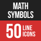 Math Symbols Line Filled Icons