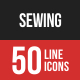 Sewing Line Filled Icons