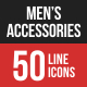 Men's Accessories Line Filled Icons