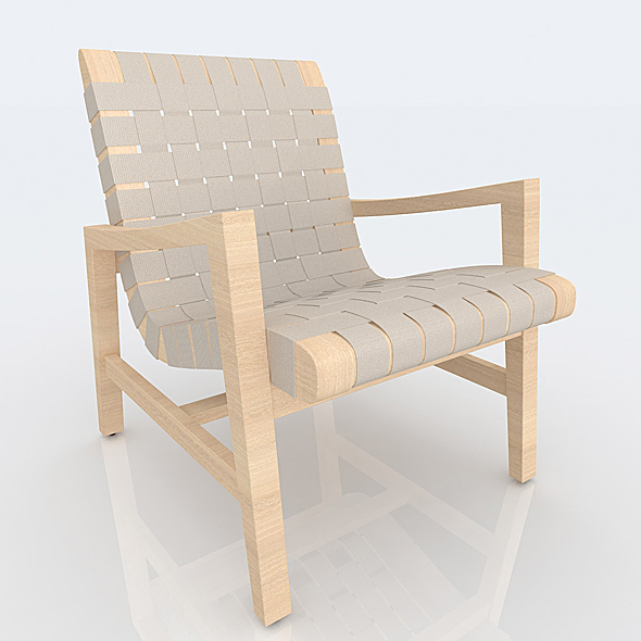 Modern Risom Chair - 3DOcean Item for Sale
