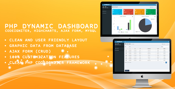 PHP Dashboard (Codeigniter, Highcharts, Ajax Form, MySQL)