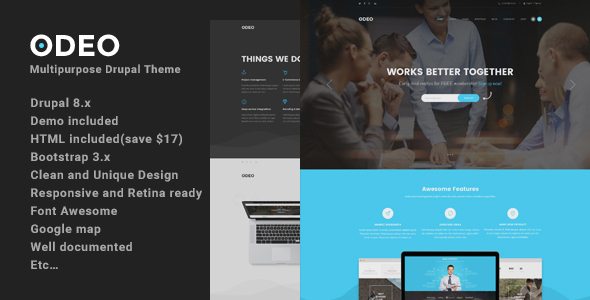 Odeo - Multipurpose Fast Performance Drupal 8 Theme