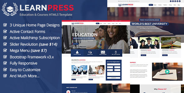 LearnPress | Education & Courses HTML Template