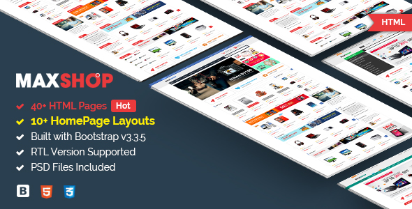 Maxshop - Multipurpose Ecommerce Html Template By Magentech 