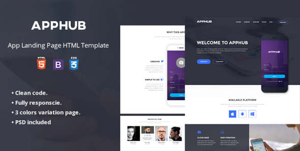 Apphub App Landing Page