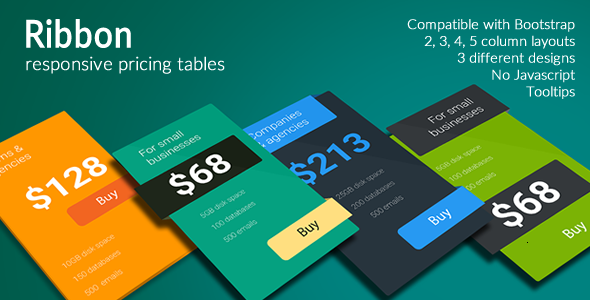 Ribbon - Responsive Pricing Tables
