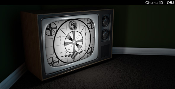 Vintage Television - 3DOcean Item for Sale