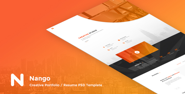 Nango - Creative Portfolio, Resume & Agency PSD Template