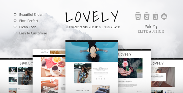 Lovely - Elegant & Simple Blog HTML Theme