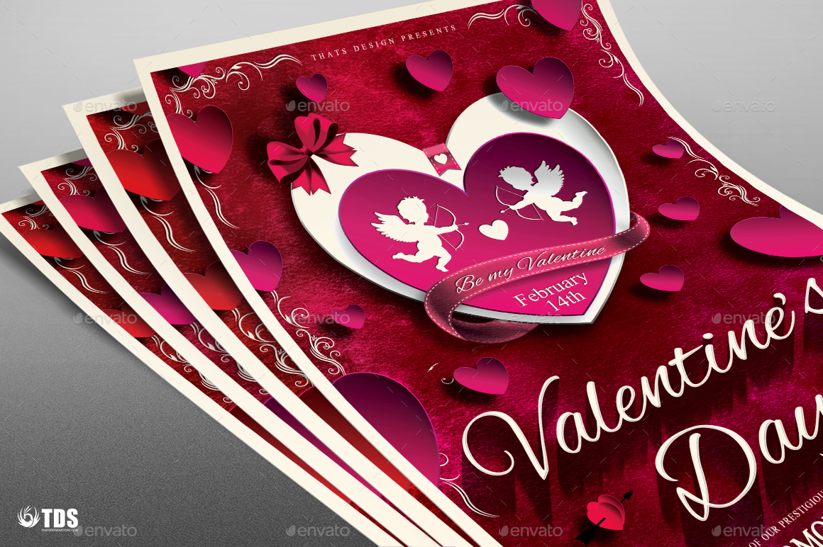 Valentines Day Flyer Template V3 by lou606 | GraphicRiver