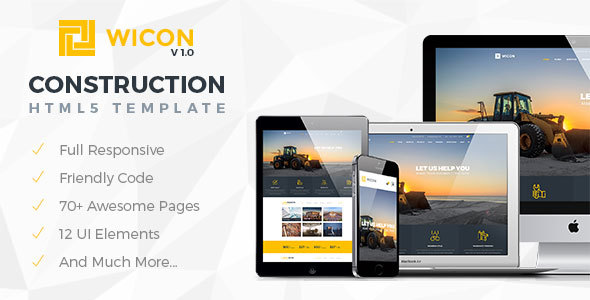 WICON | Construction & Building HTML Template