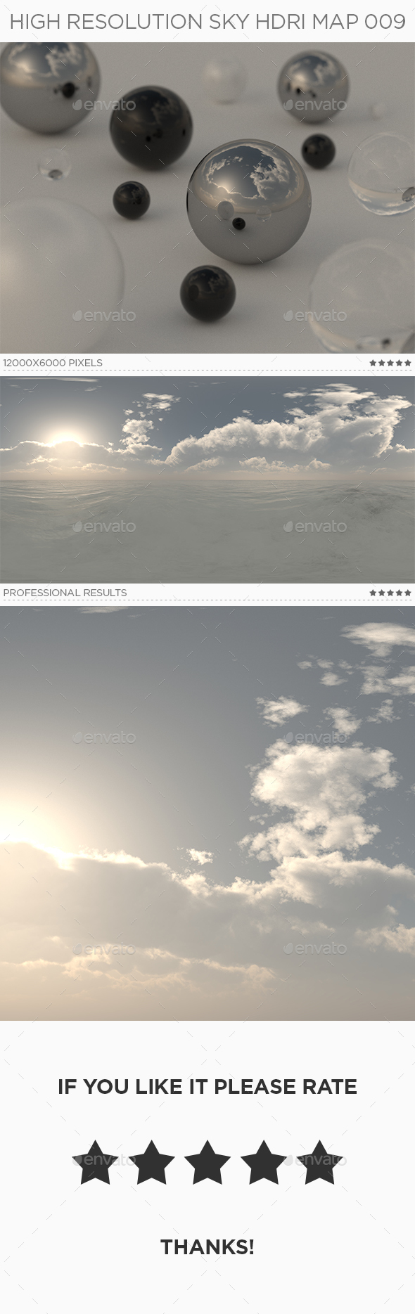 High Resolution Sky HDRi Map 009 - 3DOcean Item for Sale