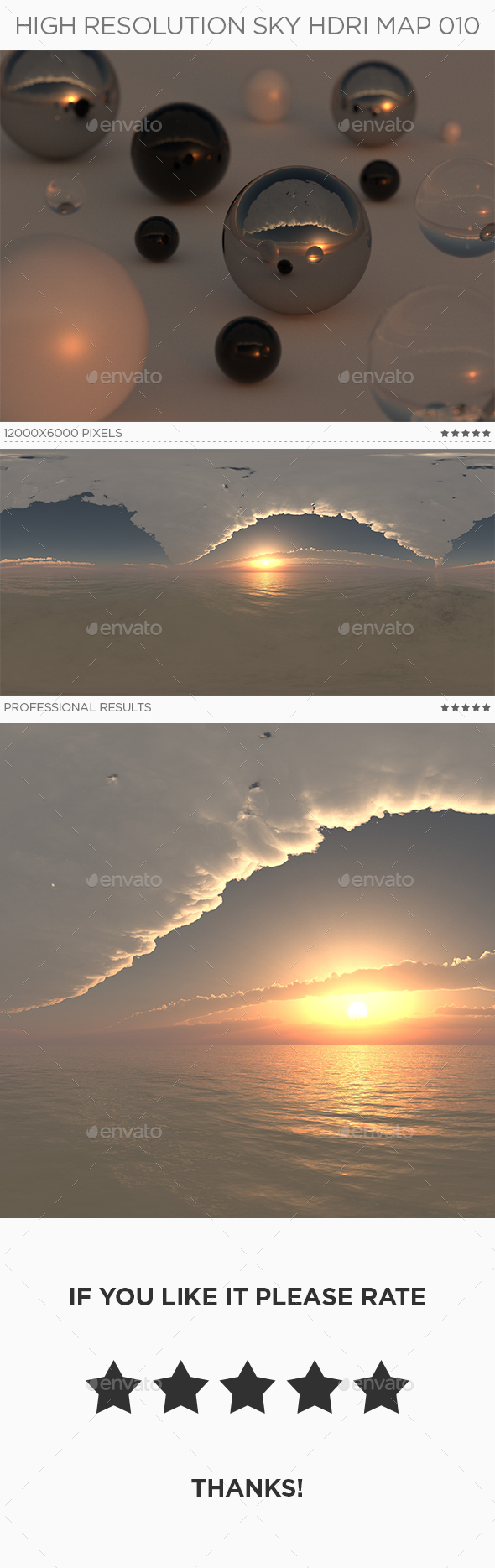 High Resolution Sky HDRi Map 010 - 3DOcean Item for Sale