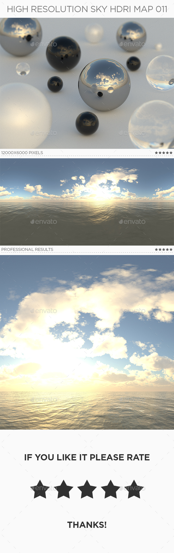 High Resolution Sky HDRi Map 011 - 3DOcean Item for Sale
