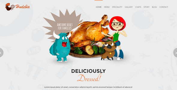 Hudebia - Restaurant HTML Template