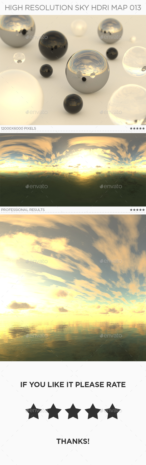 High Resolution Sky HDRi Map 013 - 3DOcean Item for Sale