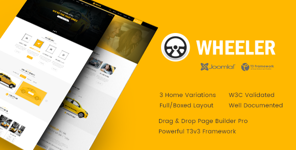 Wheeler - Taxi Company & Cab Service Joomla Template