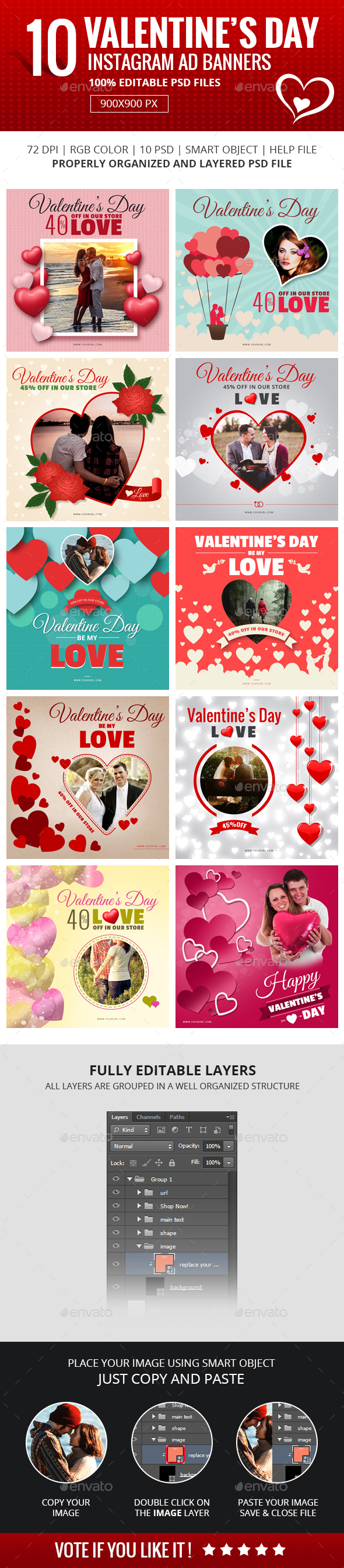 Valentine Instagram Banners