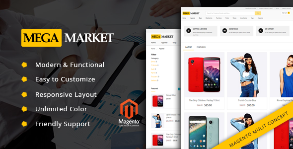 MegaMarket – Premieum Responsive Magento Theme